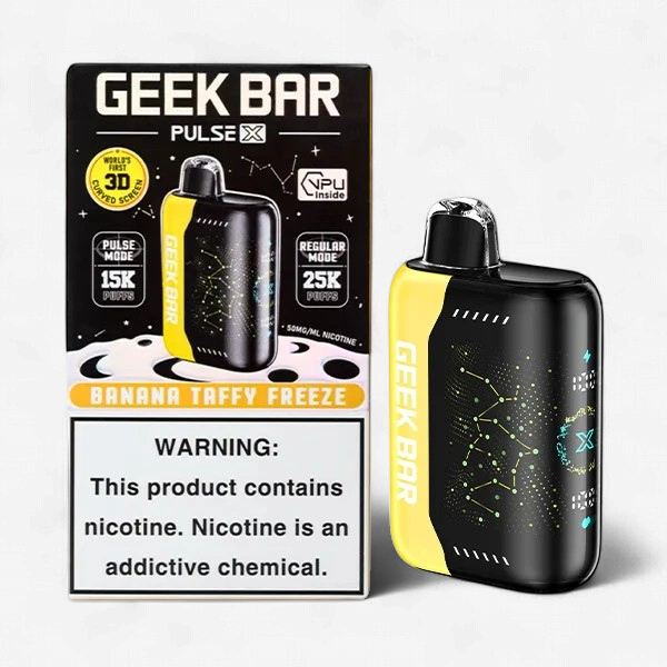 GEEK PLUS PULSE 40K PUFF DISPOSABLE 5CT/BOX | BANANA TAFFY FREEZE