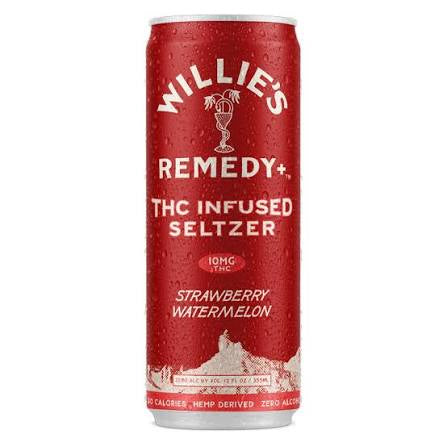 WILLIES REMEDY 10 MG THC SELTZER STRAWBERRY WATERMELON