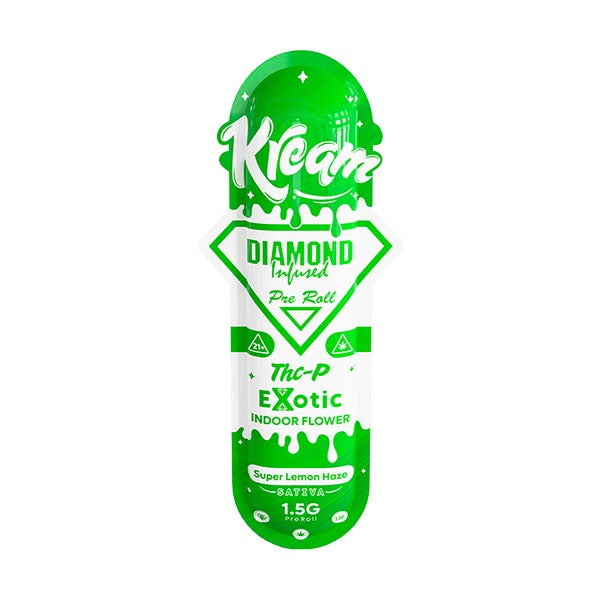 KREAM THC-P EXOTIC DIAMOND INFUSED 1.5G PRE ROLLS 40CT/BOX | SUPER LEMON HAZE (S)