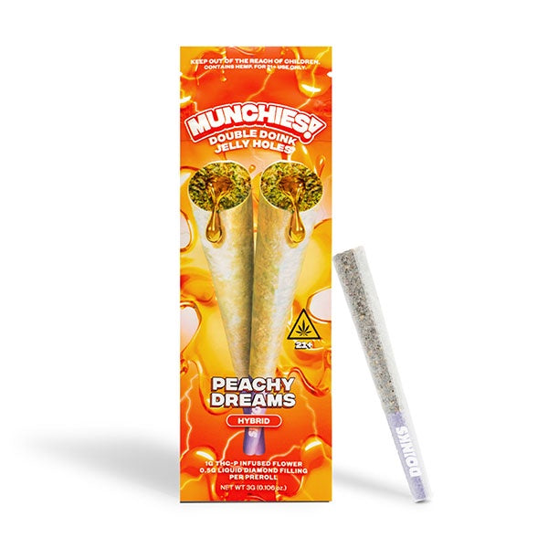 MUNCHIES THC-P DOUBLE DOINK JELLY HOLES 2CT PEACH DREAMS