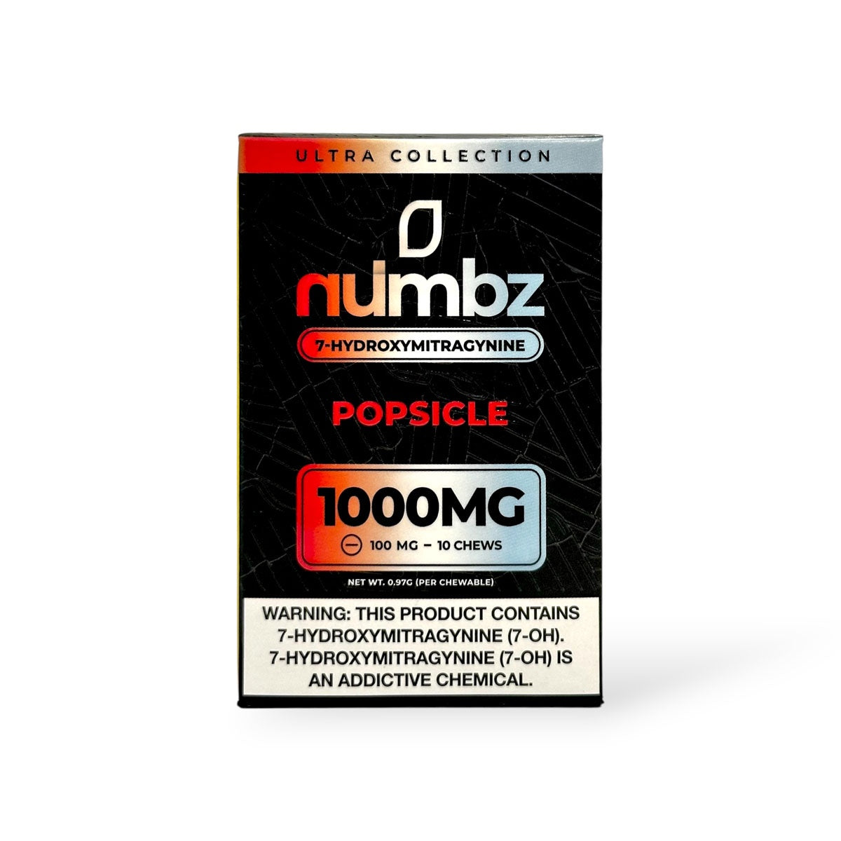 NUMBZ 7OH 1000MG  10 CHEWS POPSICLE