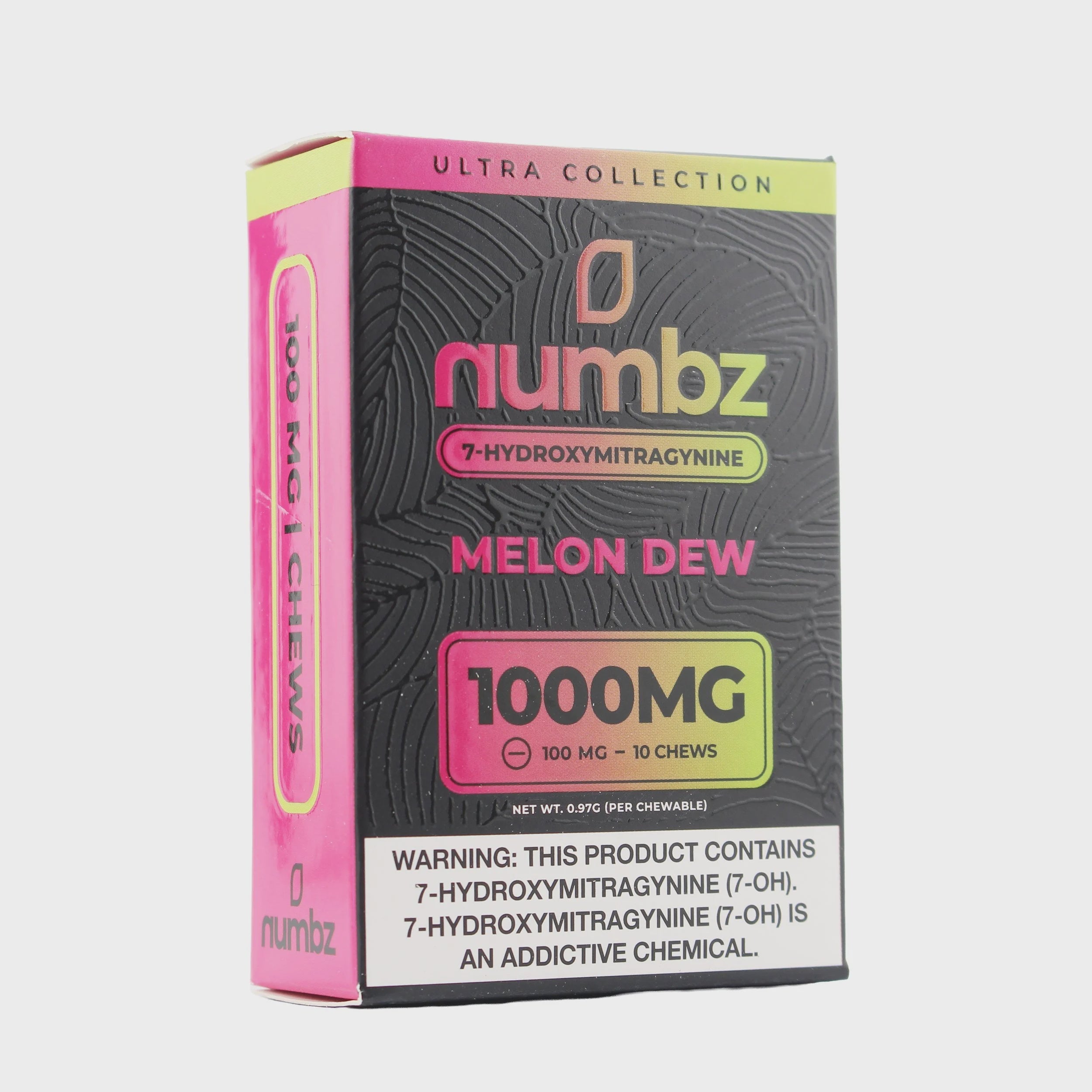 NUMBZ 7OH 1000MG  10 CHEWS MELON DEW