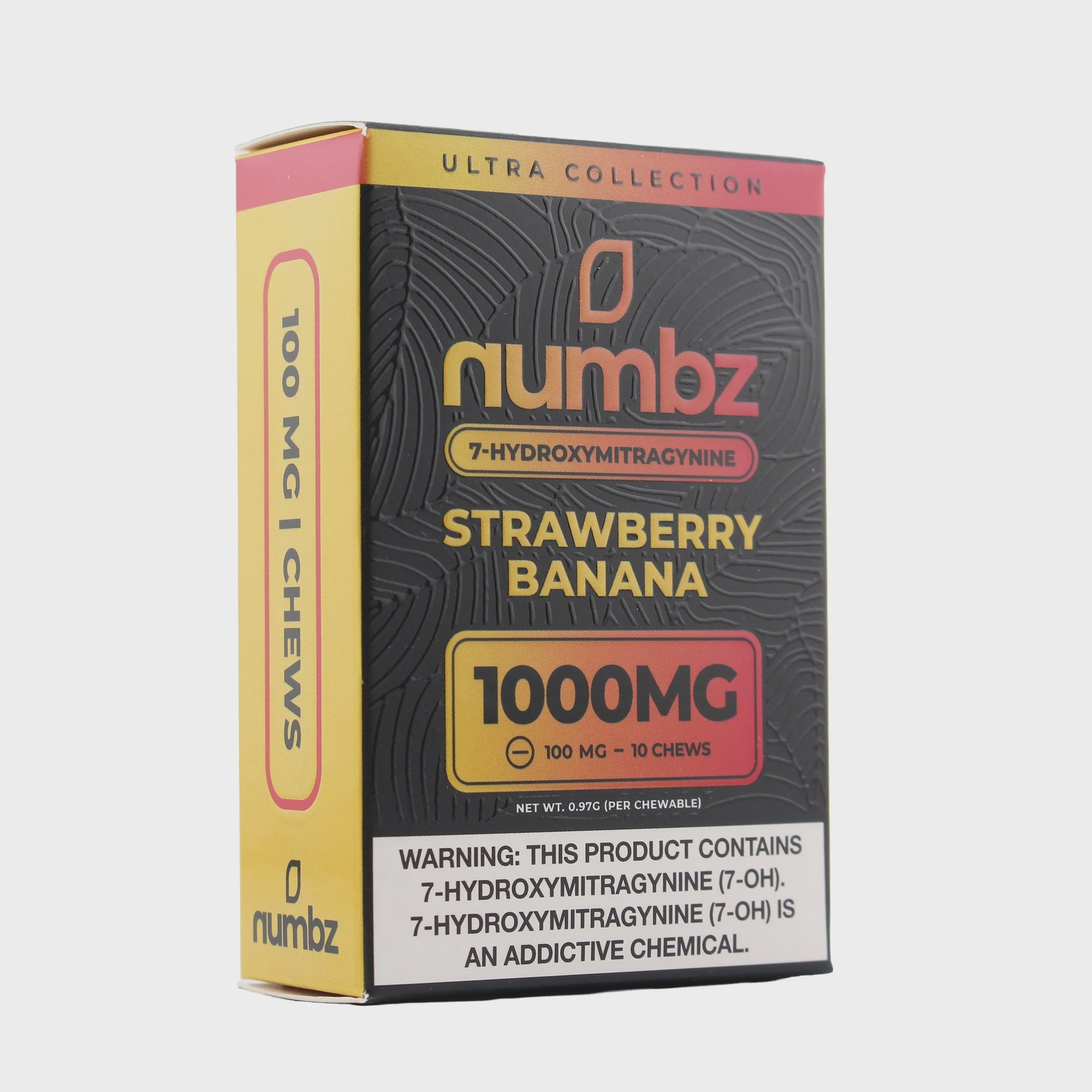 NUMBZ 7OH 1000MG  10 CHEWS STRAWBERRY BANANA