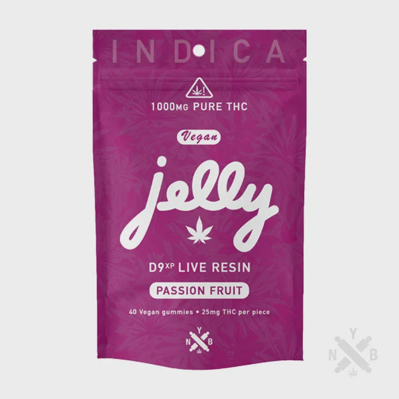 JELLY D9 XP LIVE RESIN 25MG GUMMY 40CT PASSION FRUIT