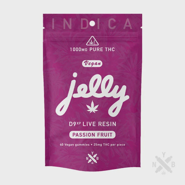 JELLY D9 XP LIVE RESIN 25MG GUMMY 40CT PASSION FRUIT