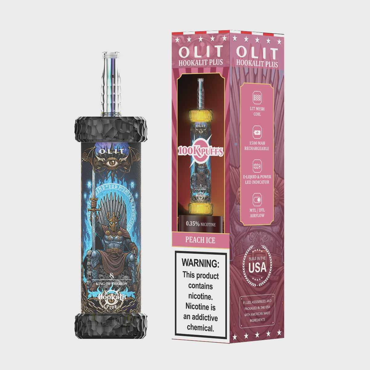OLIT HOOKALIT PLUS 100K PEACH ICE