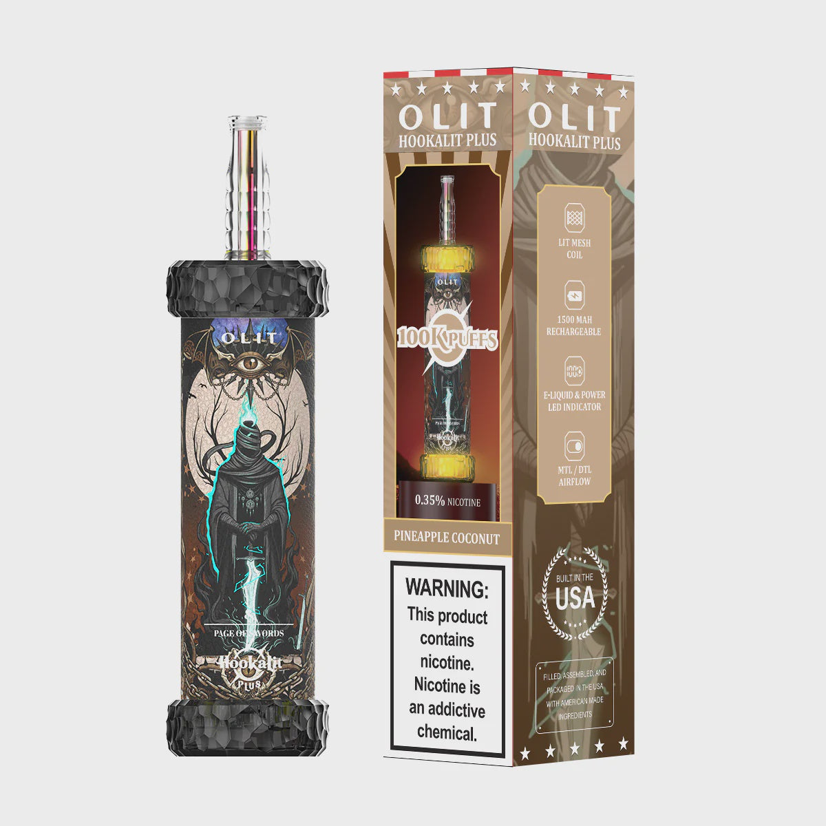 OLIT HOOKALIT PLUS 100K PINEAPPLE COCONUT