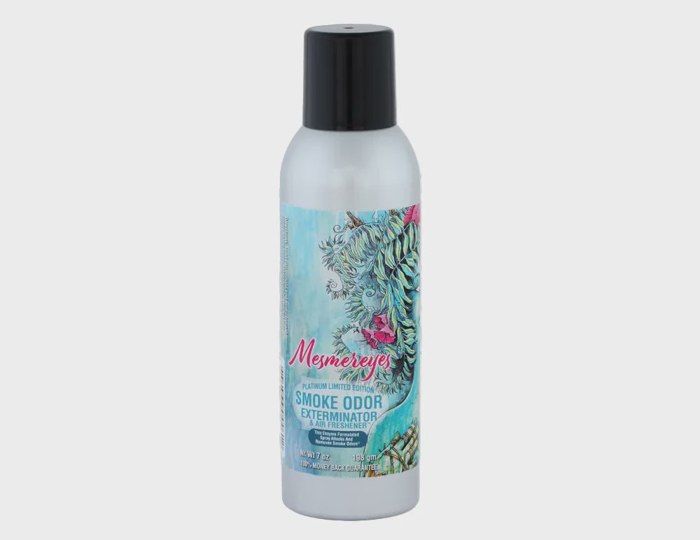 SMOKE ODOR AIR FRESHENER 7oz MESMEREYES PLATINUM LIMITED EDITION