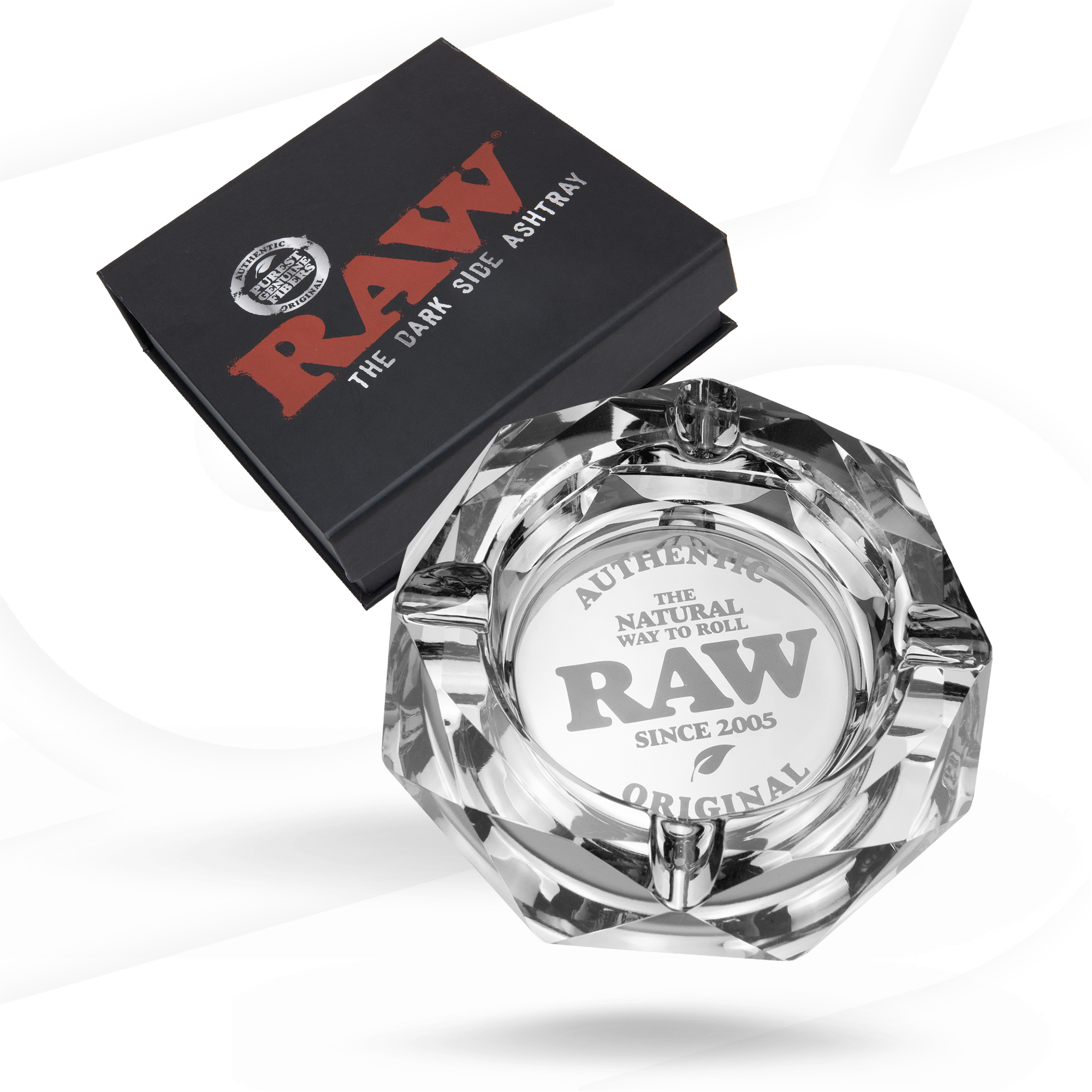 RAW GLASS ASHTRAY DARK COLOR