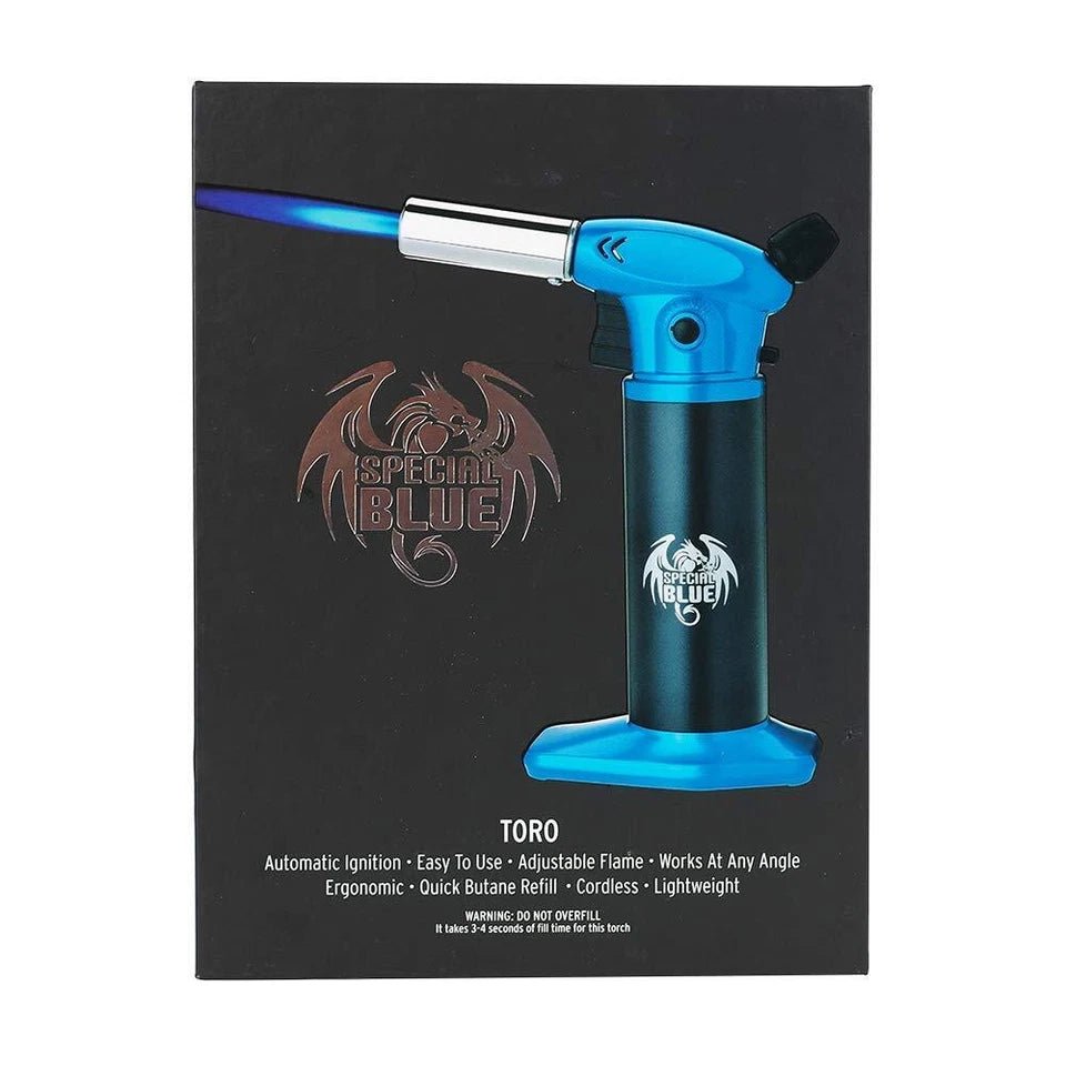 SPECIAL BLUE TORO TORCH - BLUE - triplebuzzsmokeshop