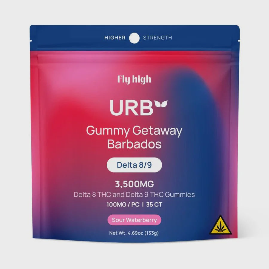 URB Gummy Getaway Barbados Gummies 3500mg 35CT SOUR WATER BERRY