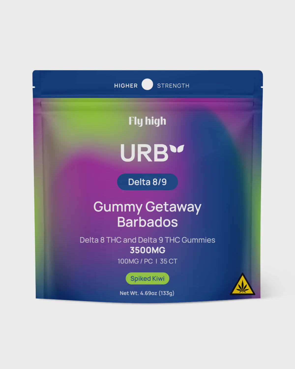 URB Gummy Getaway Barbados Gummies, 3500mg 35CT SPIKED KIWI