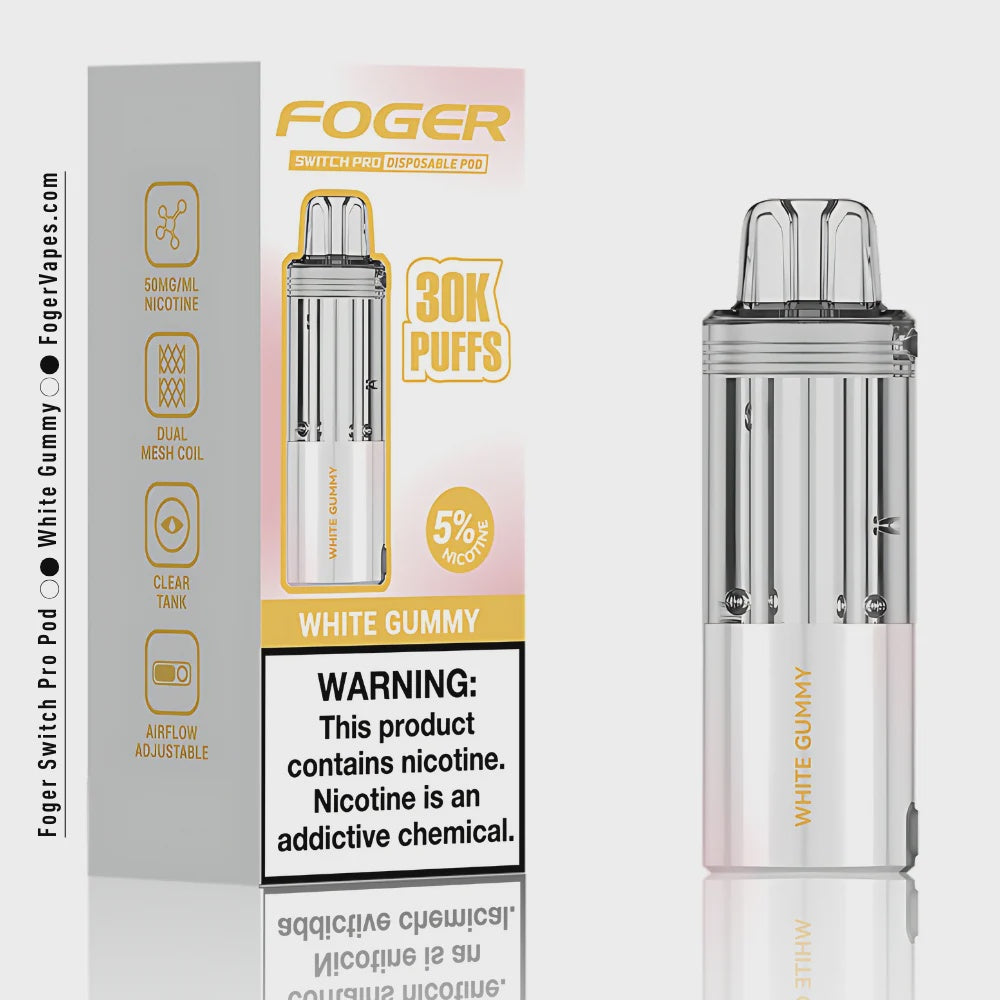 FOGER SWITCH PRO 30K PUFFS 5PK DISPOSABLE POD WHITE GUMMY