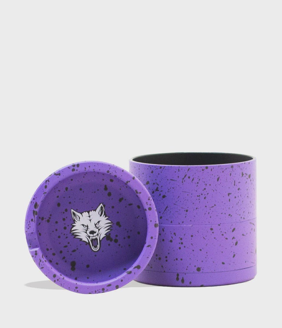 WULF GRINDER 4pt 65mm PURPLE BLACK SPLATTER