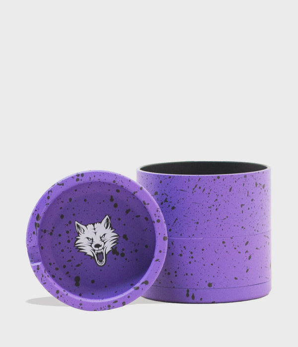 WULF GRINDER 4pt 65mm PURPLE BLACK SPLATTER