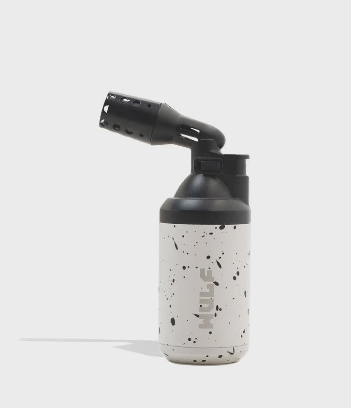 WULF ROAR BUTANE TORCH LIGHTER 5ml Tank WHITE BLACK SPLATTER